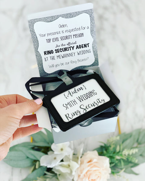 Ring Bearer Gift Box with Ring Security Lanyard – Love Leigh Gift