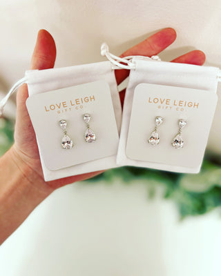 For the Bride- Crystal Drop Earrings