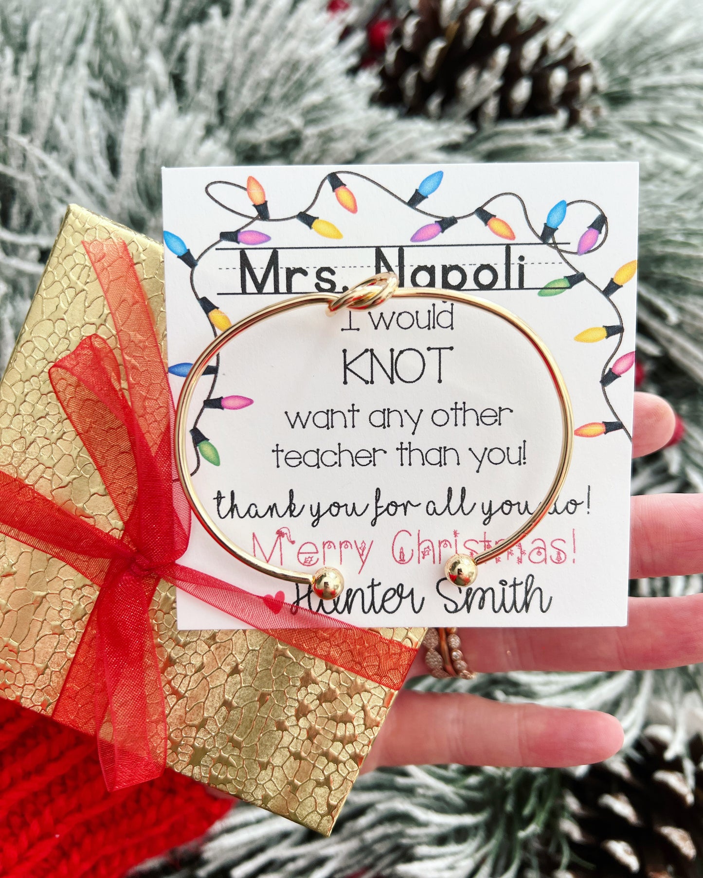 Christmas Gift for Teachers! Knot bangle