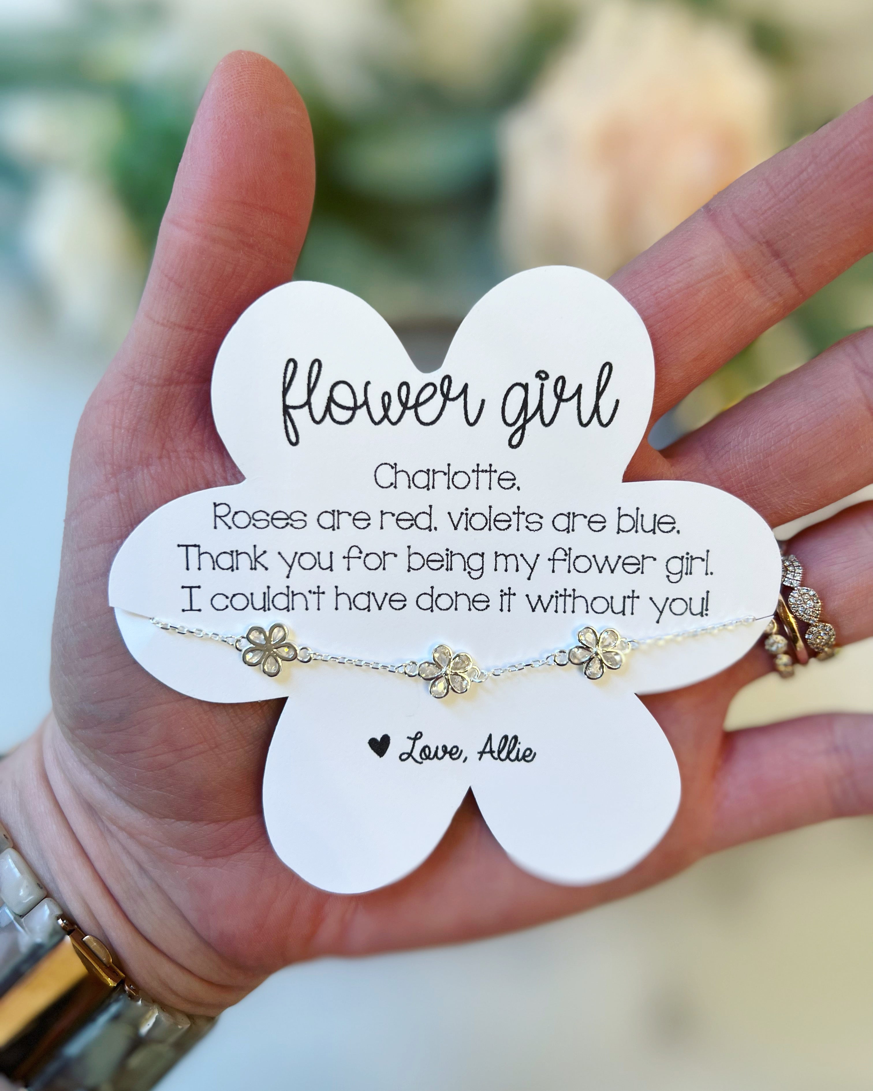 Flower girl sale bracelet