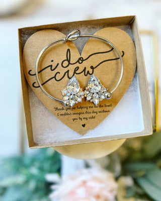 Bridesmaid Opal Earrings & Bangle Set