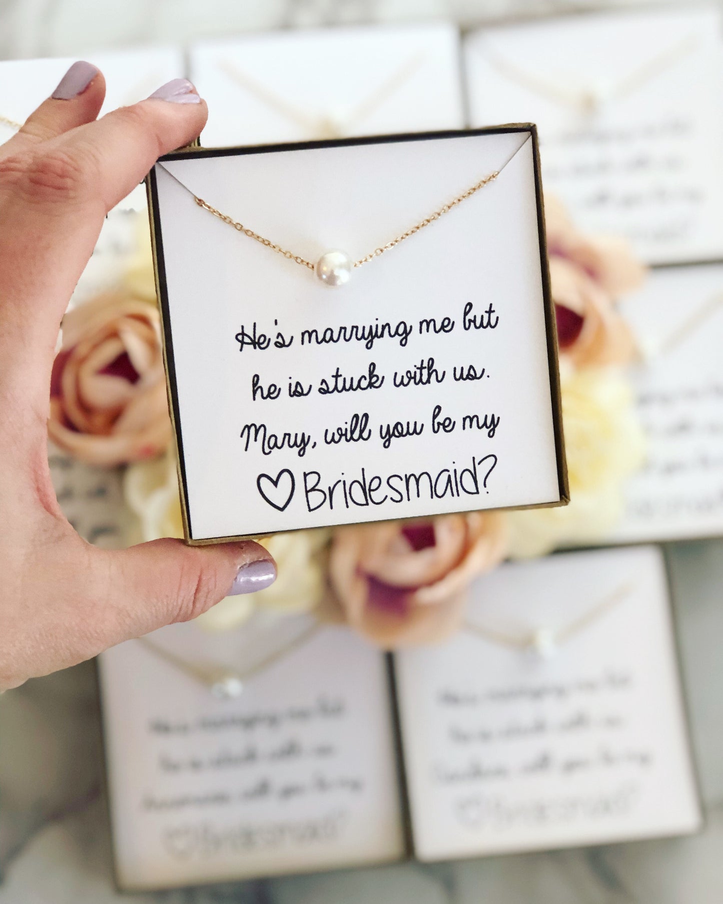 Bridal Party Pearl Necklace! Thank You Gift