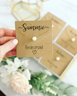 Bridal Party Pearl Necklace