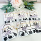 Personalized Name Card & Bunny Charm Bracelet
