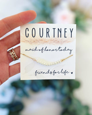 Boho Pearl Bridesmaid Bracelet
