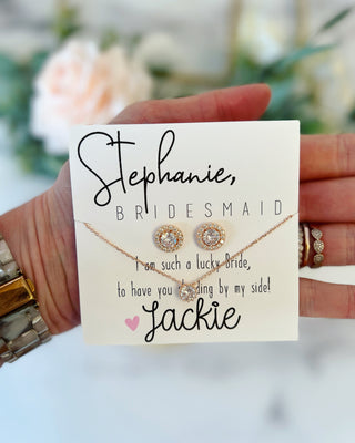 Bridal Party Earring and Necklace Set