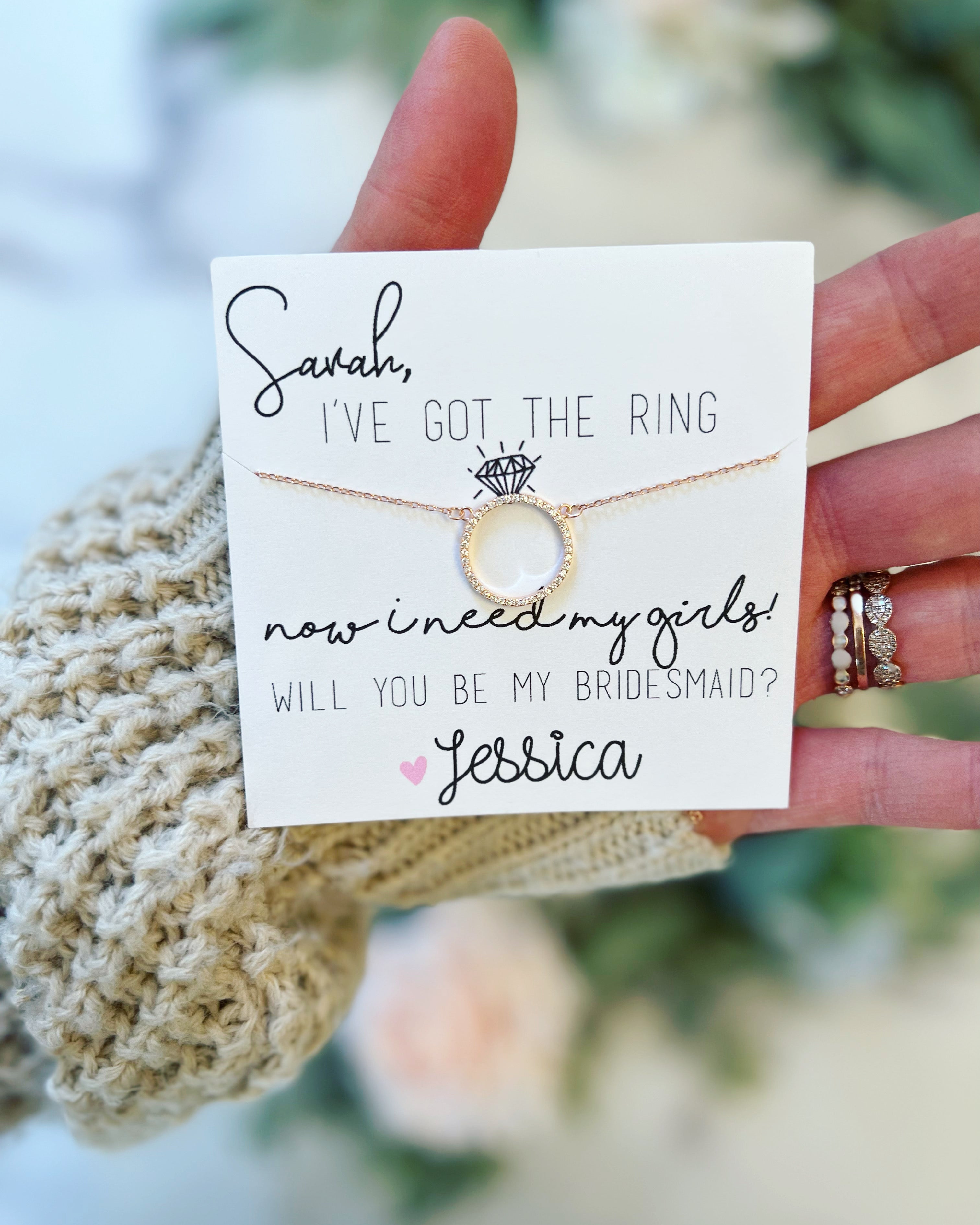 Will You Be My Bridesmaid Necklace | store Wedding Jewelry