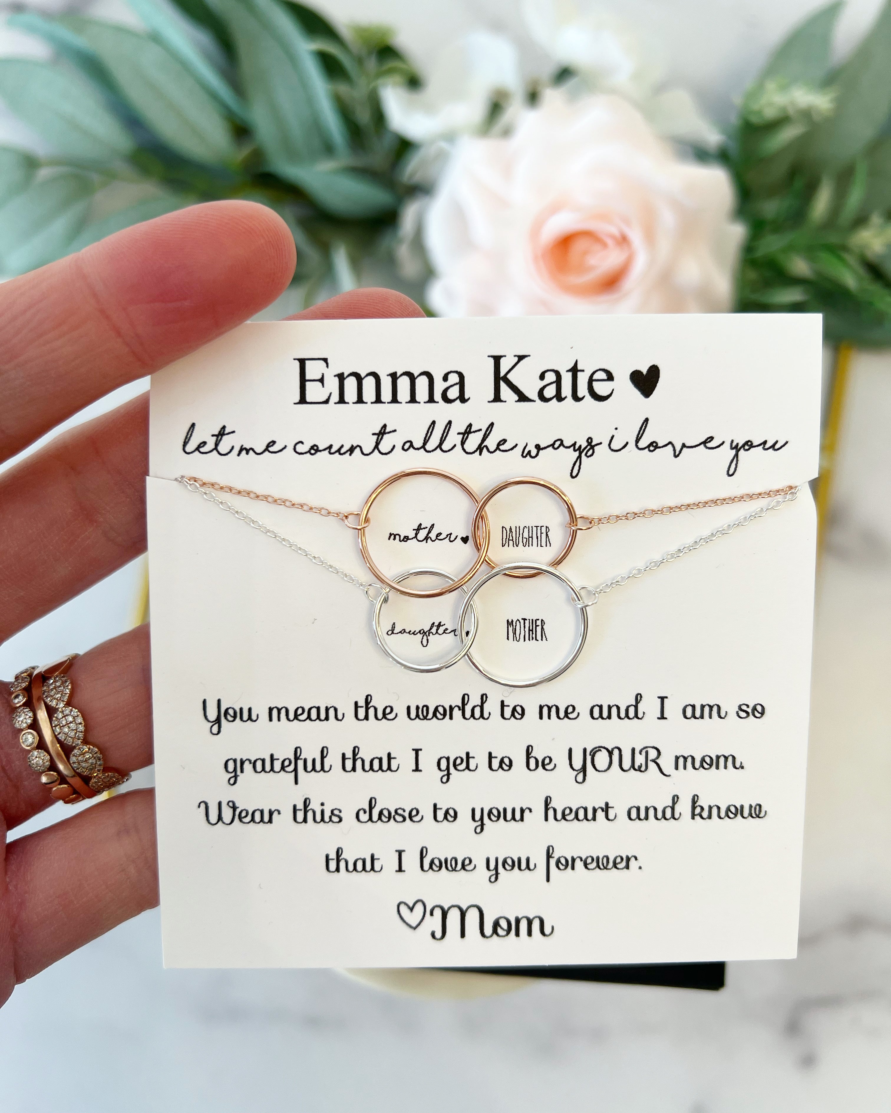 Letter Engraved Mother Daughter Matching Love Heart Pendant Set of Two Mom  Girl Necklaces Mothers Day Gift Family Jewelry - AliExpress