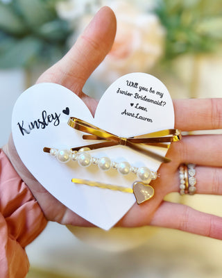 Junior Bridesmaid Hair Pin Set