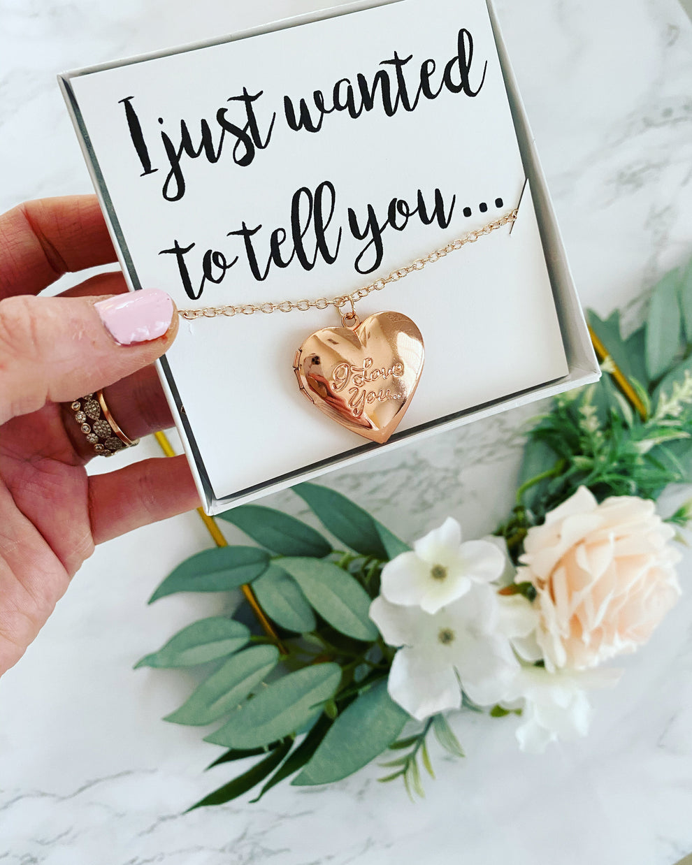 Surprise! I'm Pregnant! Locket with Message Love Leigh Gift Co.