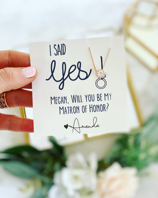 I Said YES! Dainty CZ Necklaces