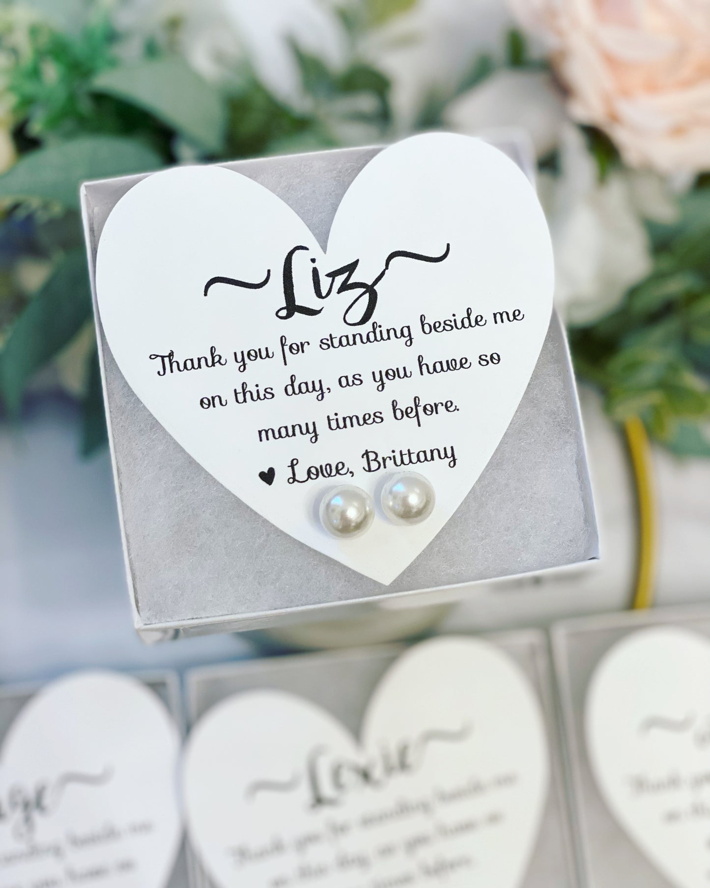 Pearl Earring Bridal Party Gift