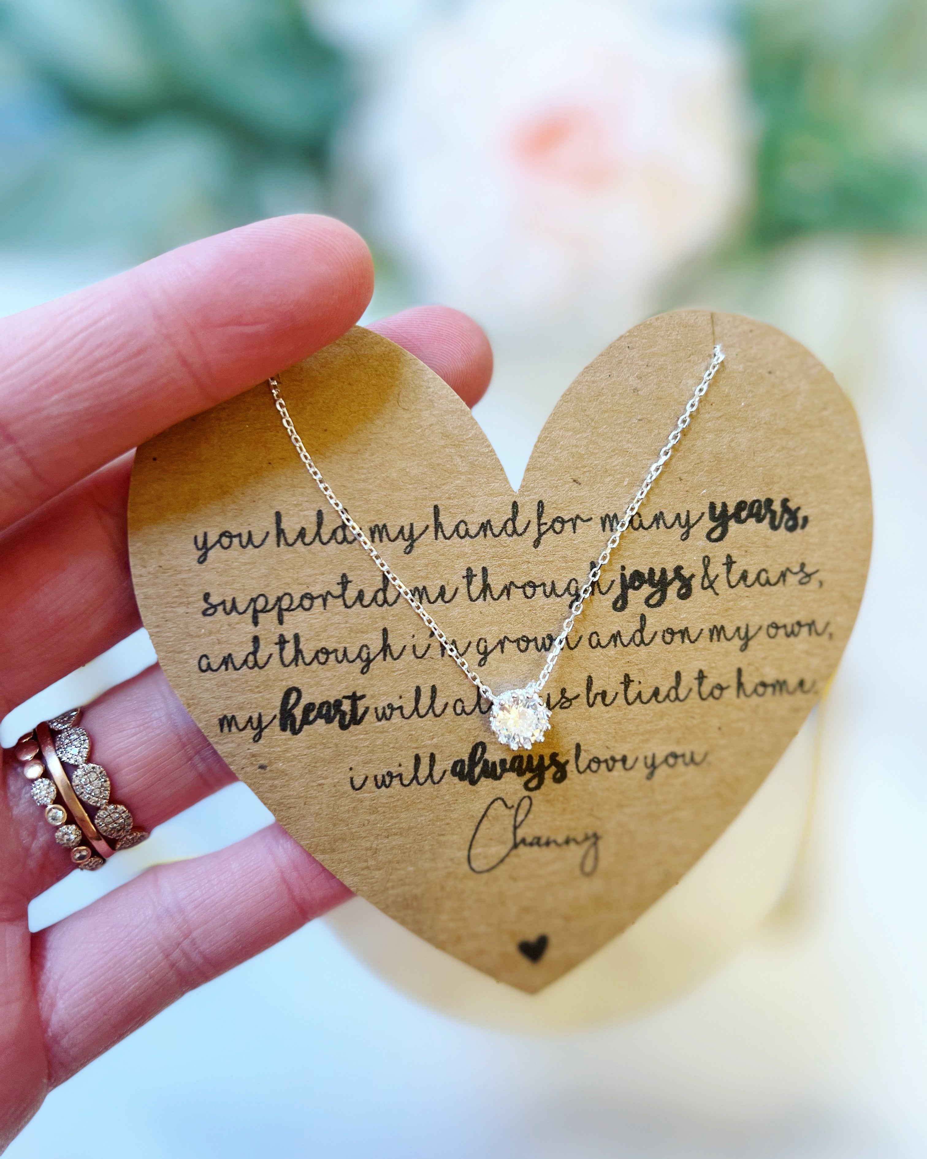 Held My Hand Mother of the Bride Necklace – Love Leigh Gift Co.