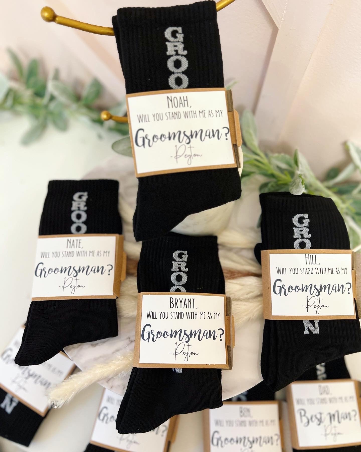 Will you be my groomsman? Role Socks! – Love Leigh Gift Co.
