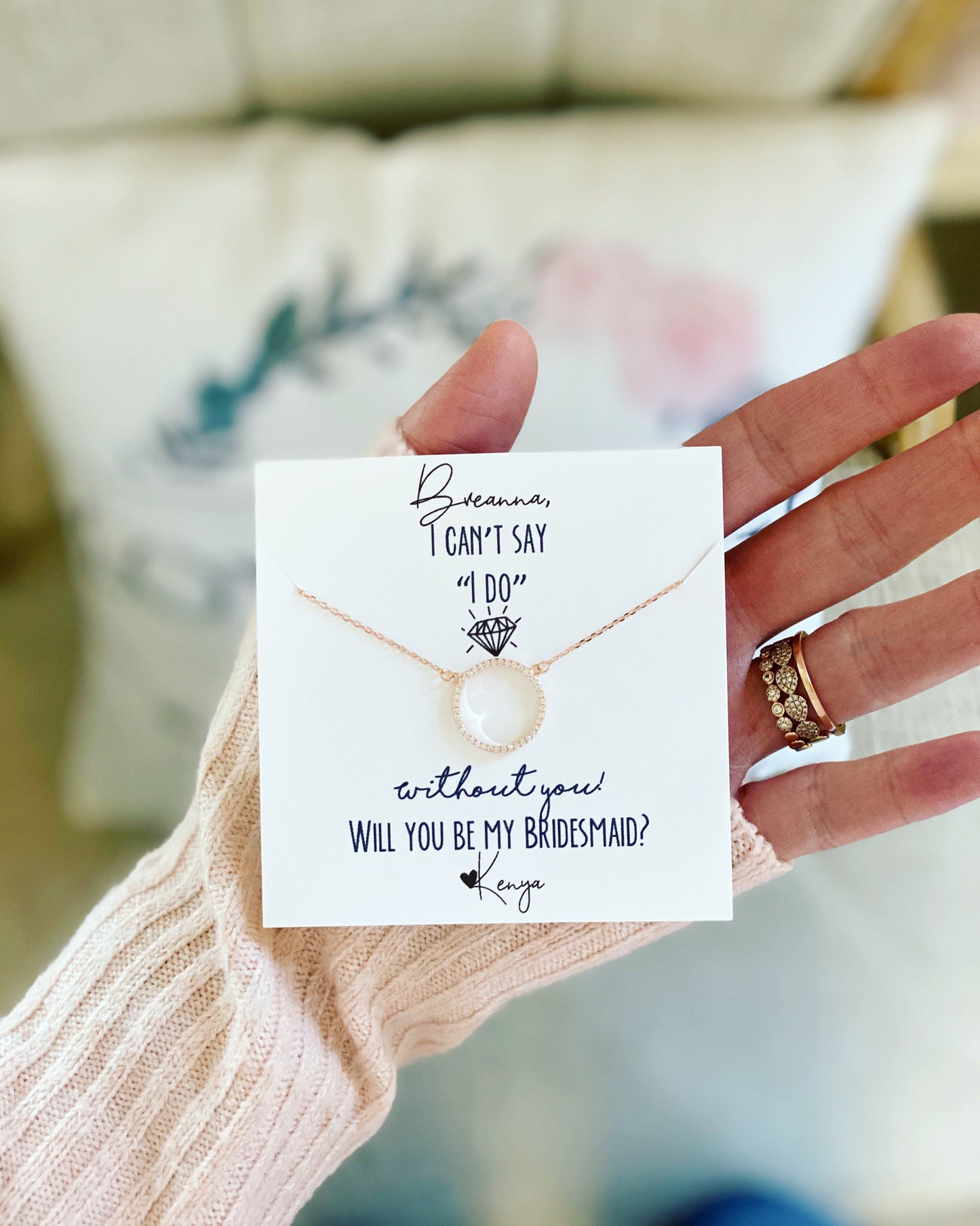 NEW! SAVE THE DATE! Bridesmaid Necklace Proposal