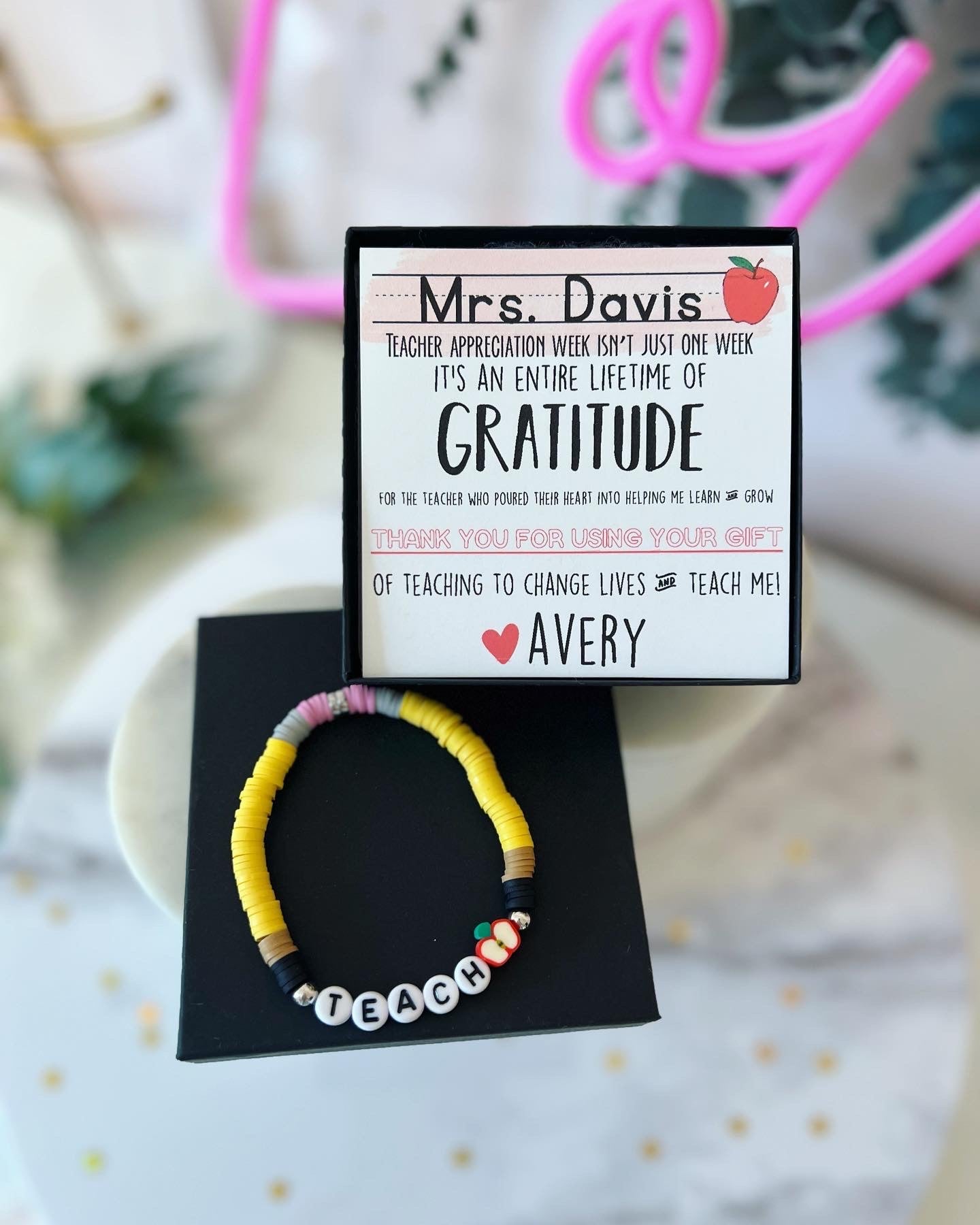 Gratitude Teach Bracelet End of Year Teacher Gift