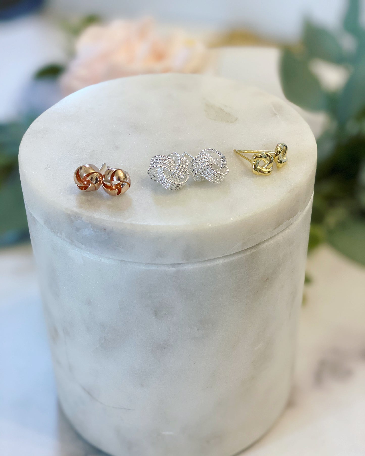 Knot Earrings and Knot Bangle Bridesmaid Gift Set