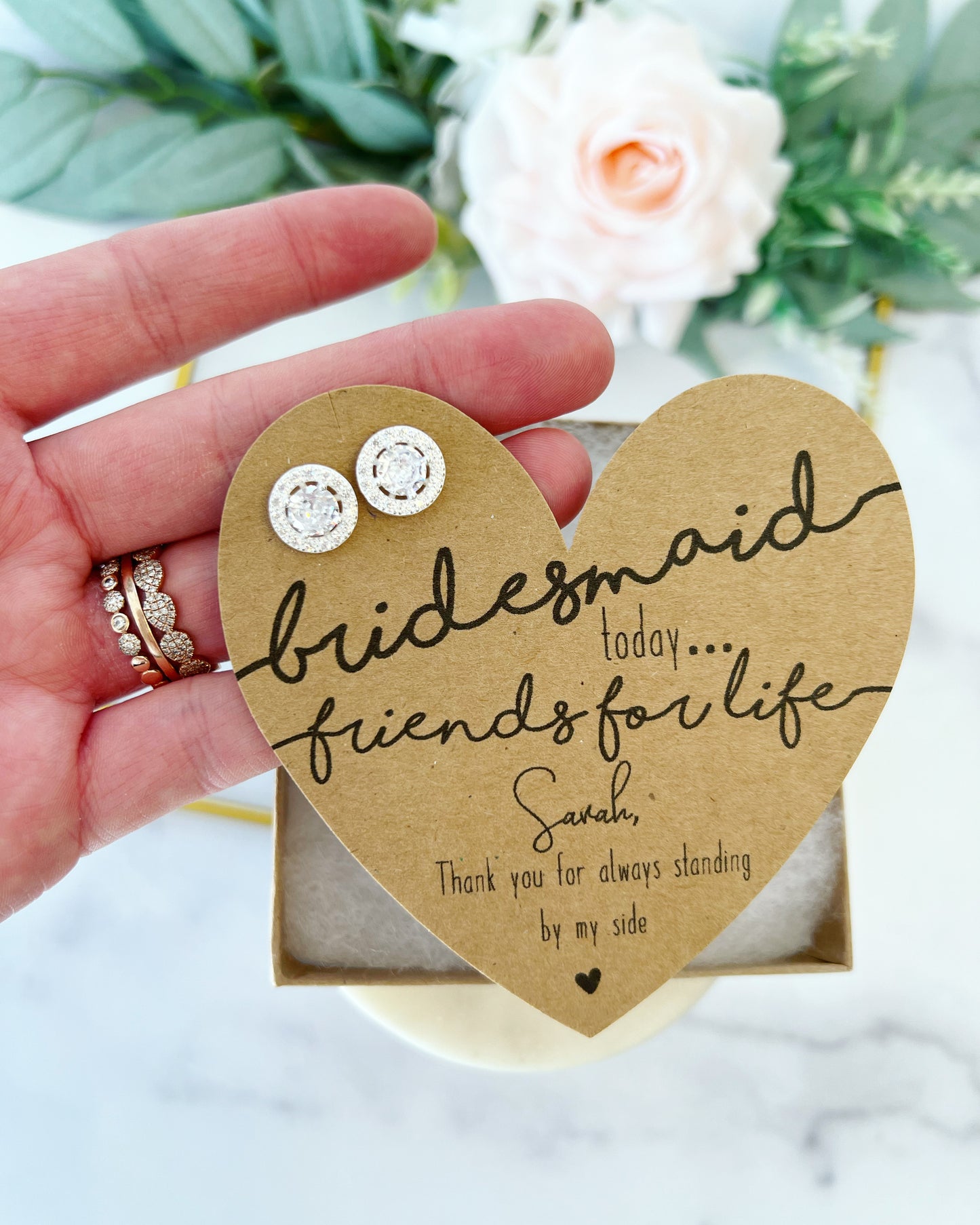 Bridesmaid Earrings Friends for Life