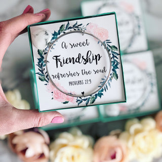 Sweet Friendship Marble Heart Charm Bracelet