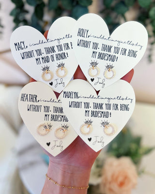 Thank You for Being My Bridesmaid Circle Studs