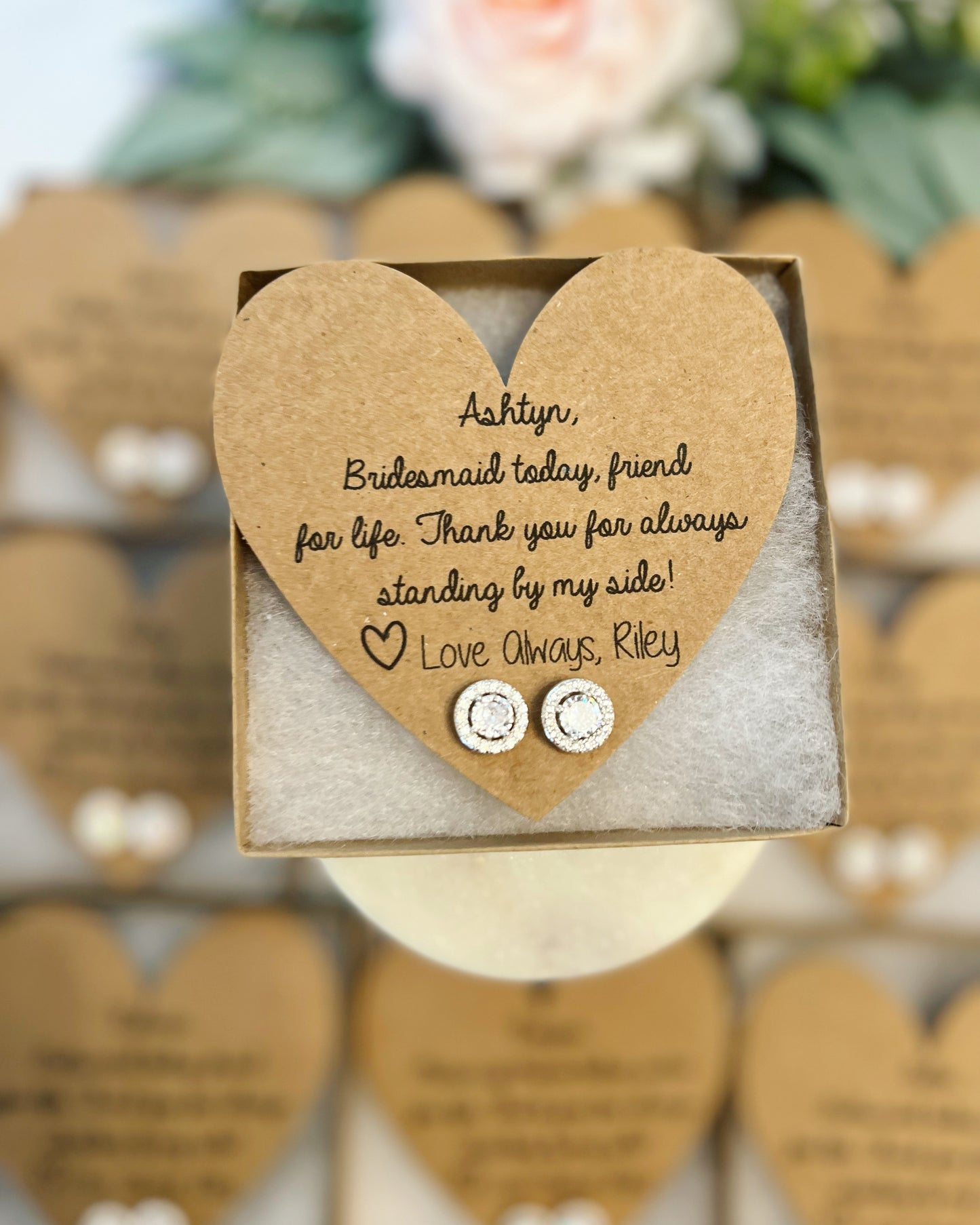 Bridesmaid Today, Friend for Life Earrings