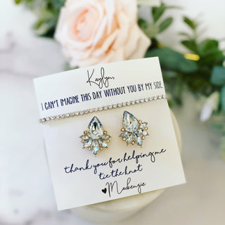 NEW! Opal Earrings & Bracelet Set