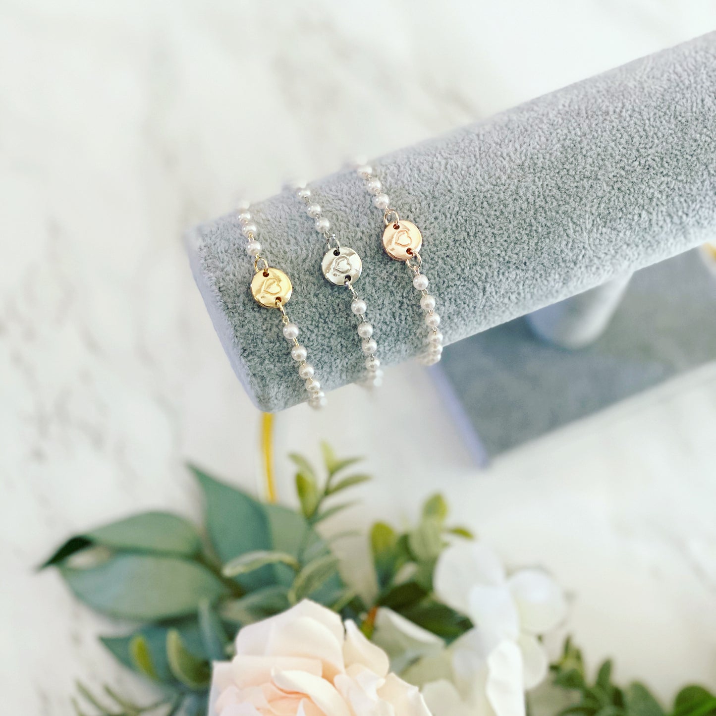Pearl Necklace & Matching Bracelet Set