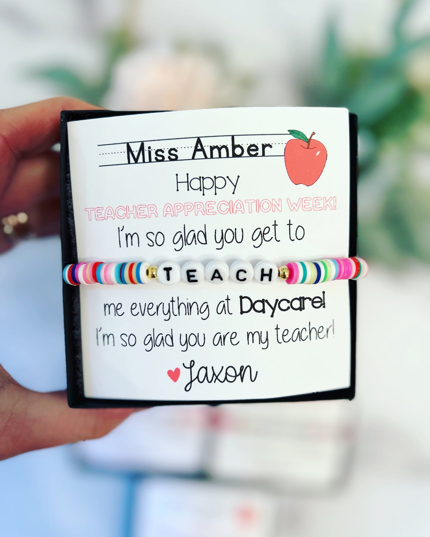 Daycare Teacher Appreciation Teach Bracelet