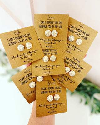 Pearl Cluster Earring Bridal Party Gift