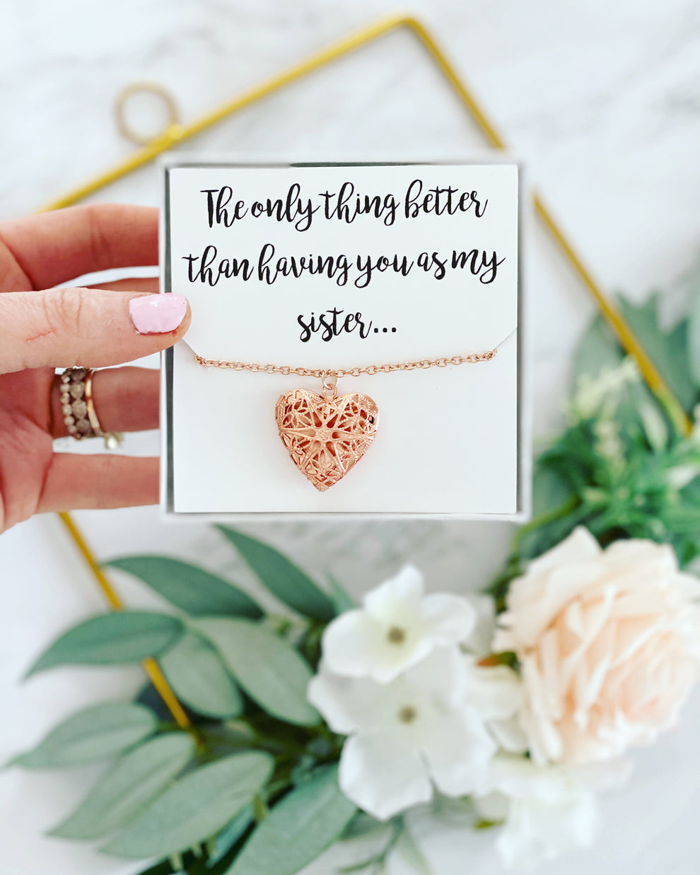 Going to Be An Aunt! I'm Pregnant! Locket With Message Love Leigh