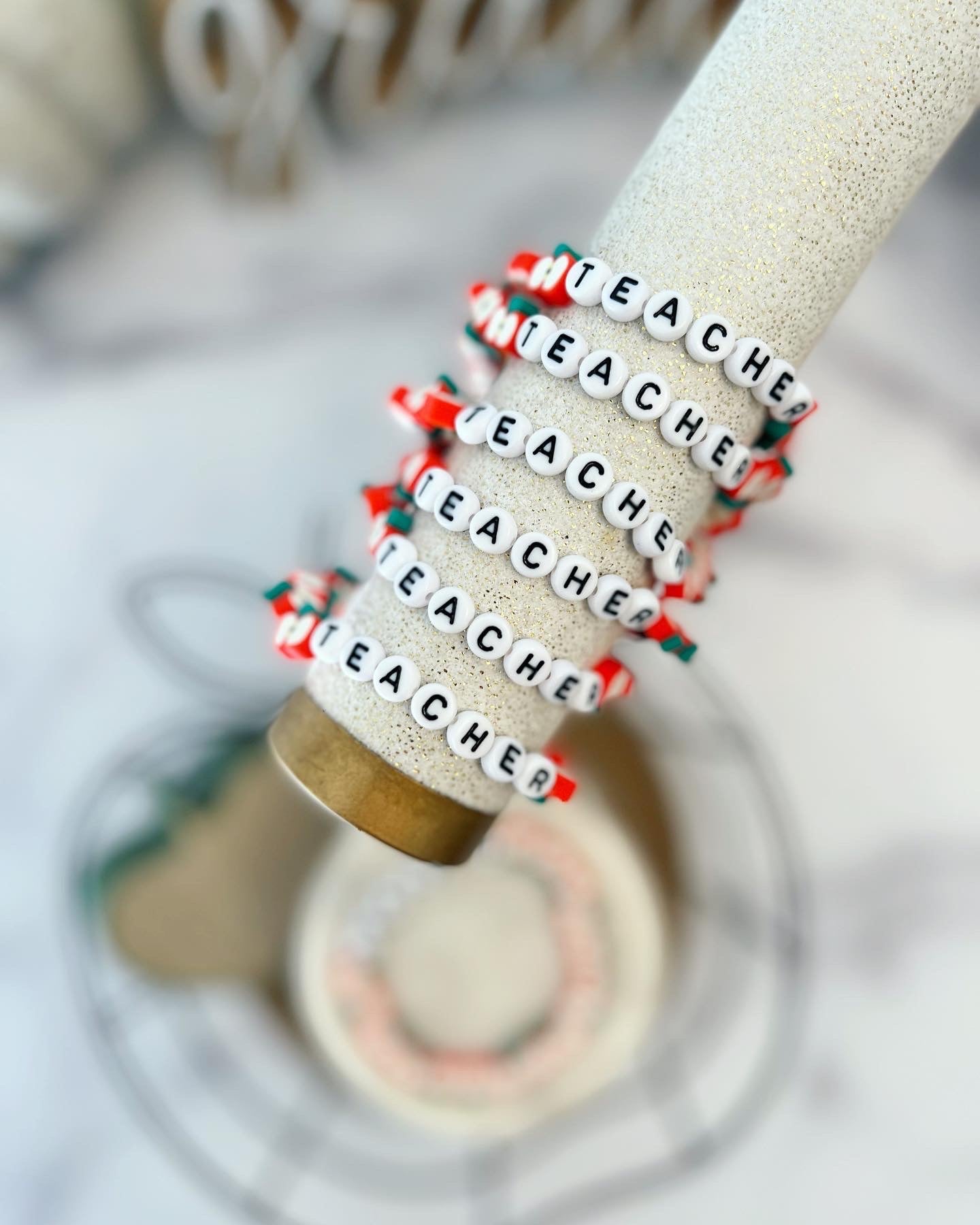Teacher Bracelet Holiday Gift! Santa's Favorite