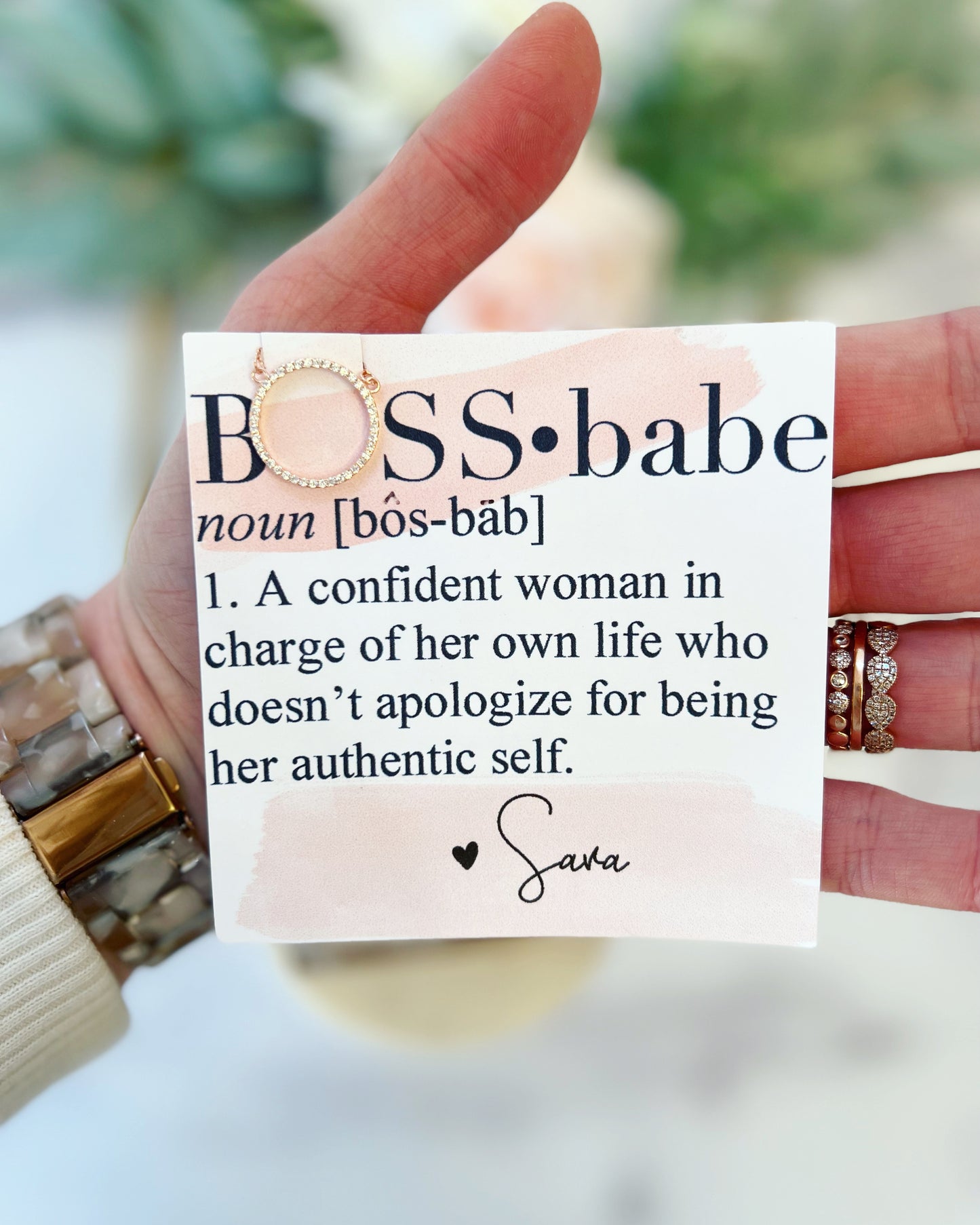 Boss Babe Definition Necklace