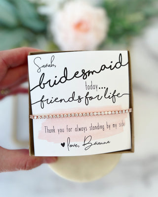 Bridesmaid Today Bracelet & Watercolor Card