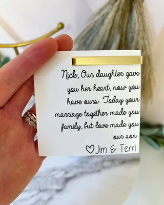 Groom Gift From Bride's Parents