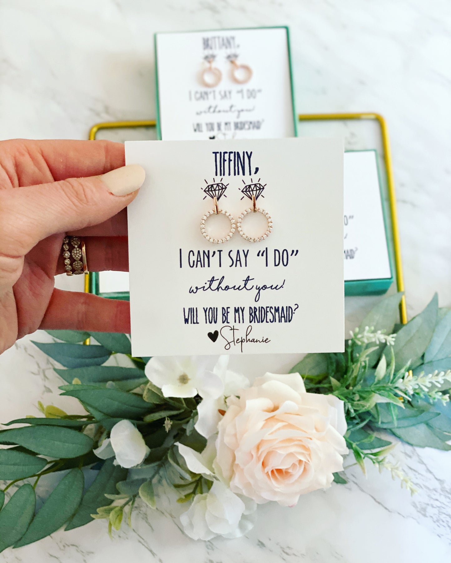 I Can't Say I Do Without You! CZ Earrings!