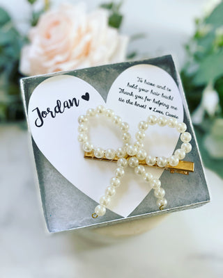 Pearl Tie the Knot Bow Knot Pin