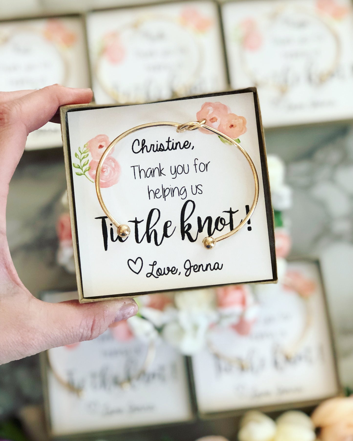 Knot Bangles Floral Thank You Card