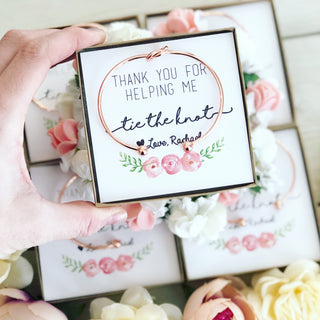 Knot Bangles Floral Square Card