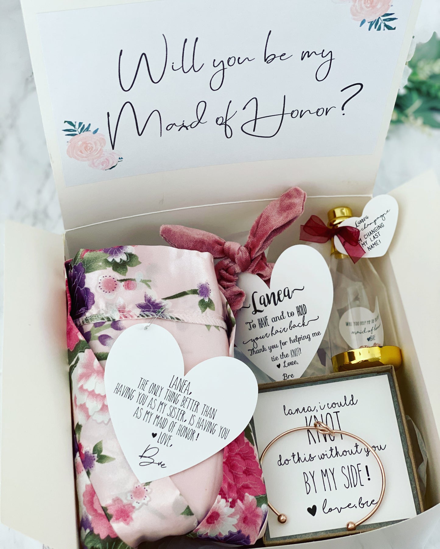 Will you be my Bridesmaid Proposal Box with Robe!
