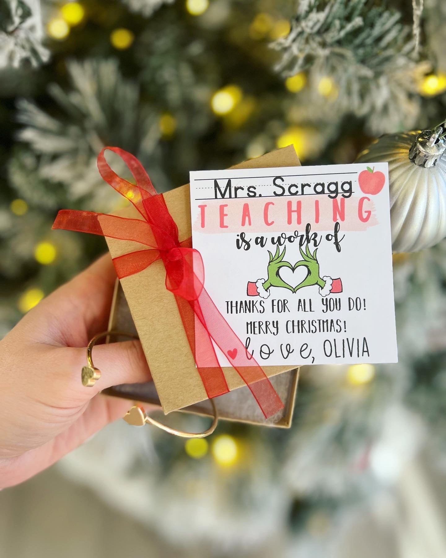Teaching is a Work of Heart Christmas Gift