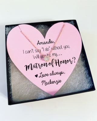 Pink! Colored Heart Dainty Necklaces