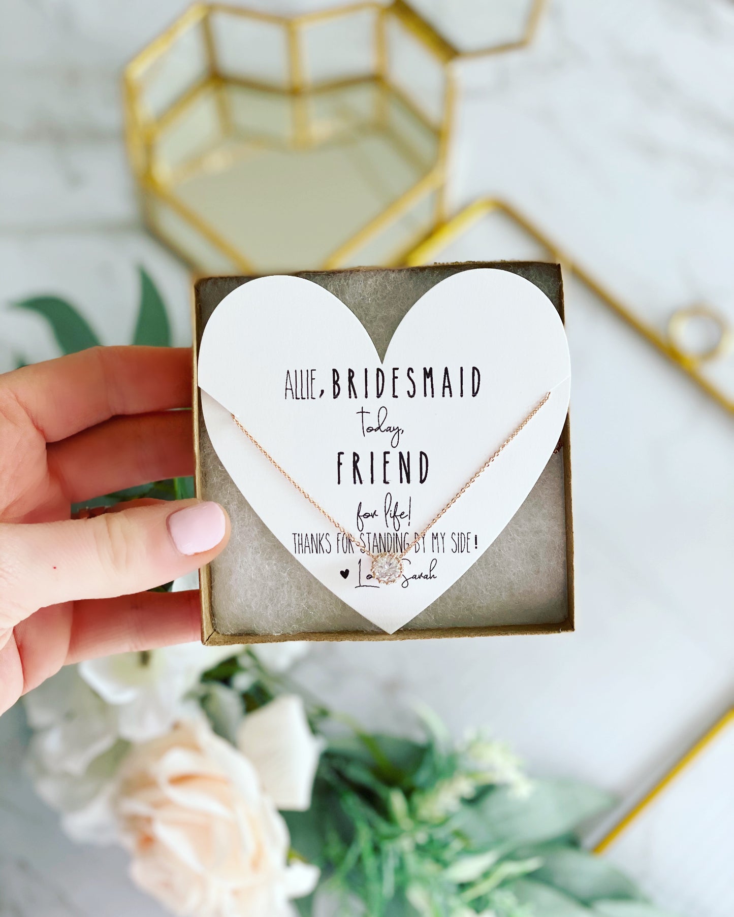 Bridesmaid Today, Friend for Life Necklace