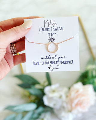Thank You for Helping Me Say "I do"! Circle Pendant Necklace