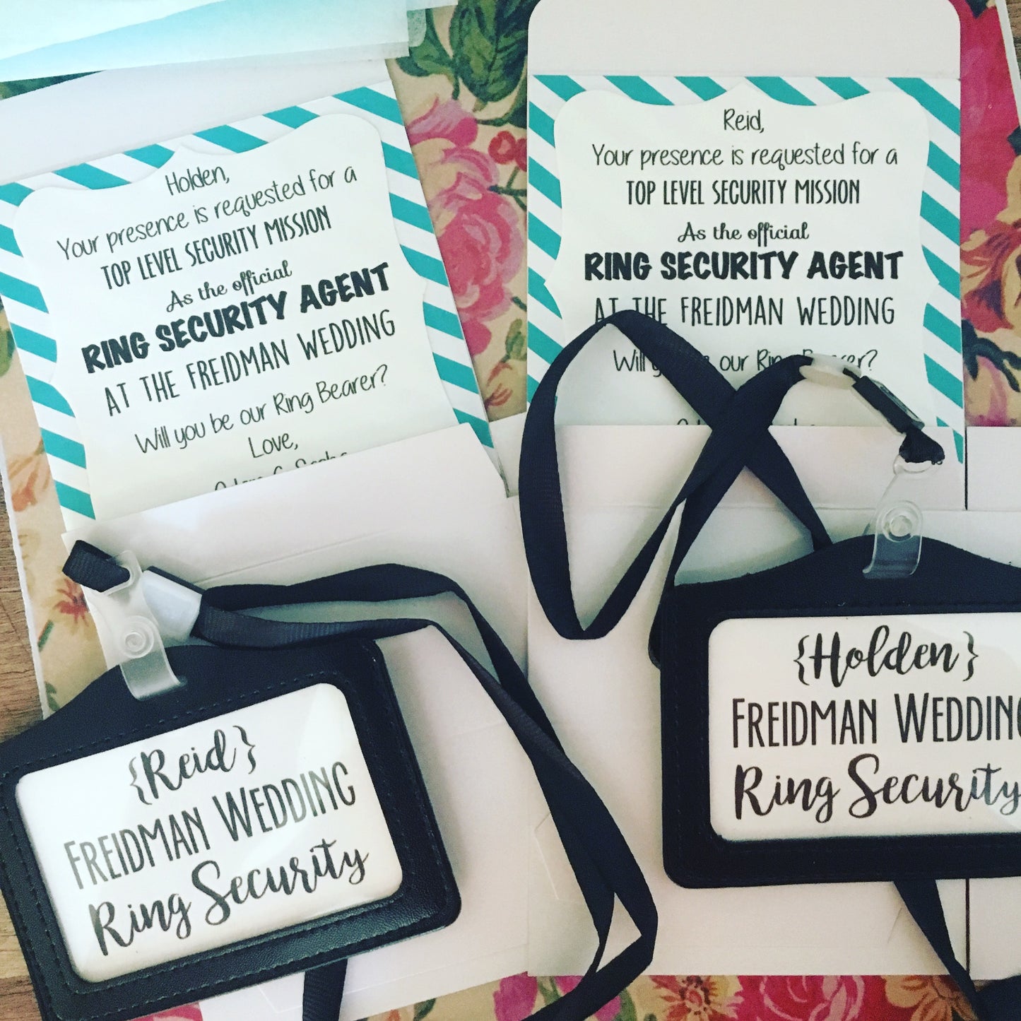 Ring Bearer Gift Box with Ring Security Lanyard