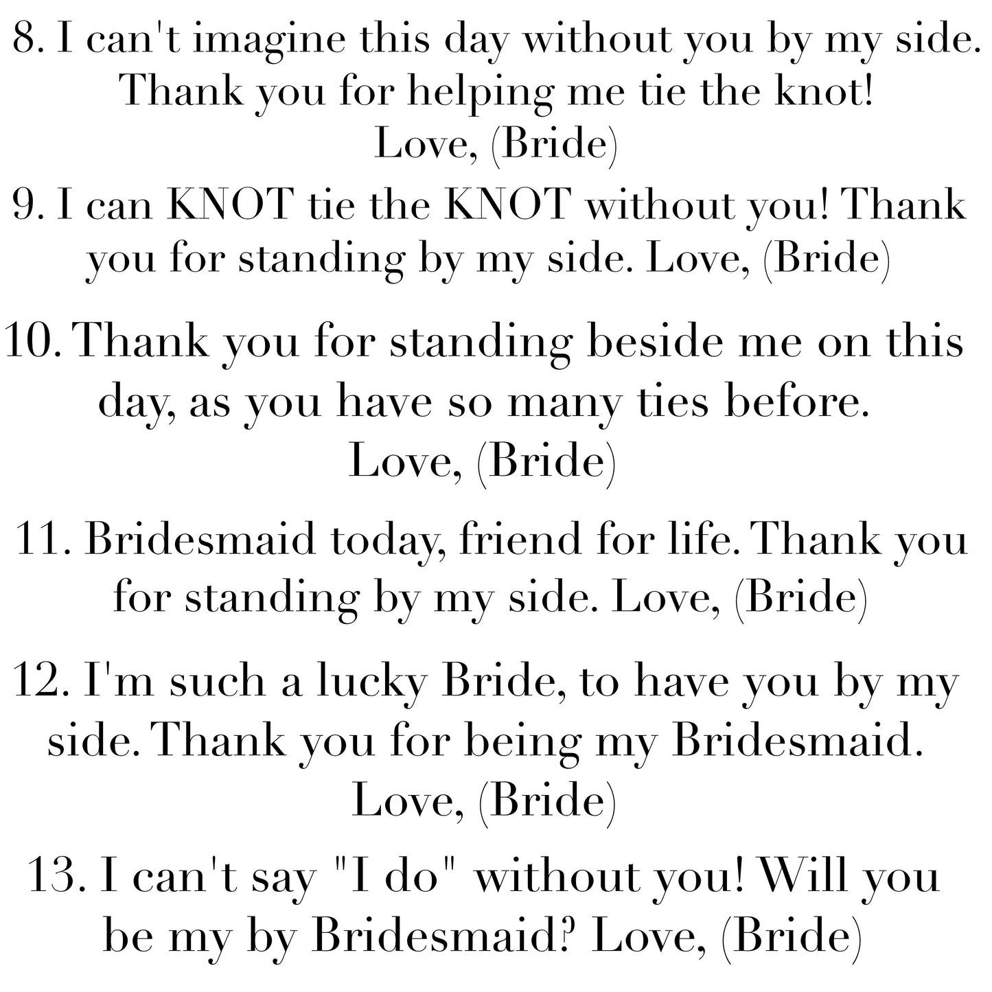 Bridesmaid Knot Bangle & Heart Card!