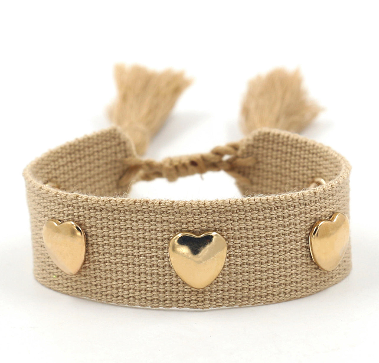 Girls Trip Tassel Gold Heart Bracelet