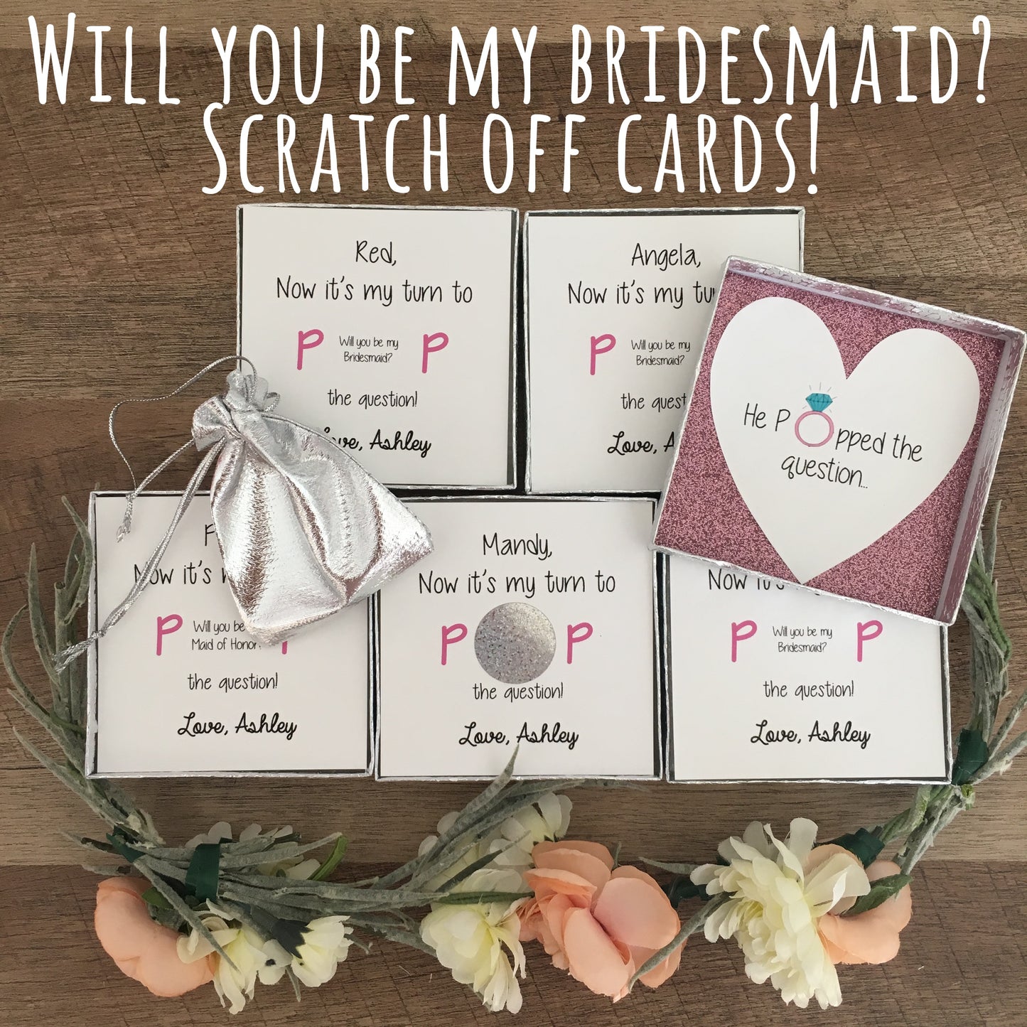 Will You Be My Bridesmaid Scratch Off Cards!