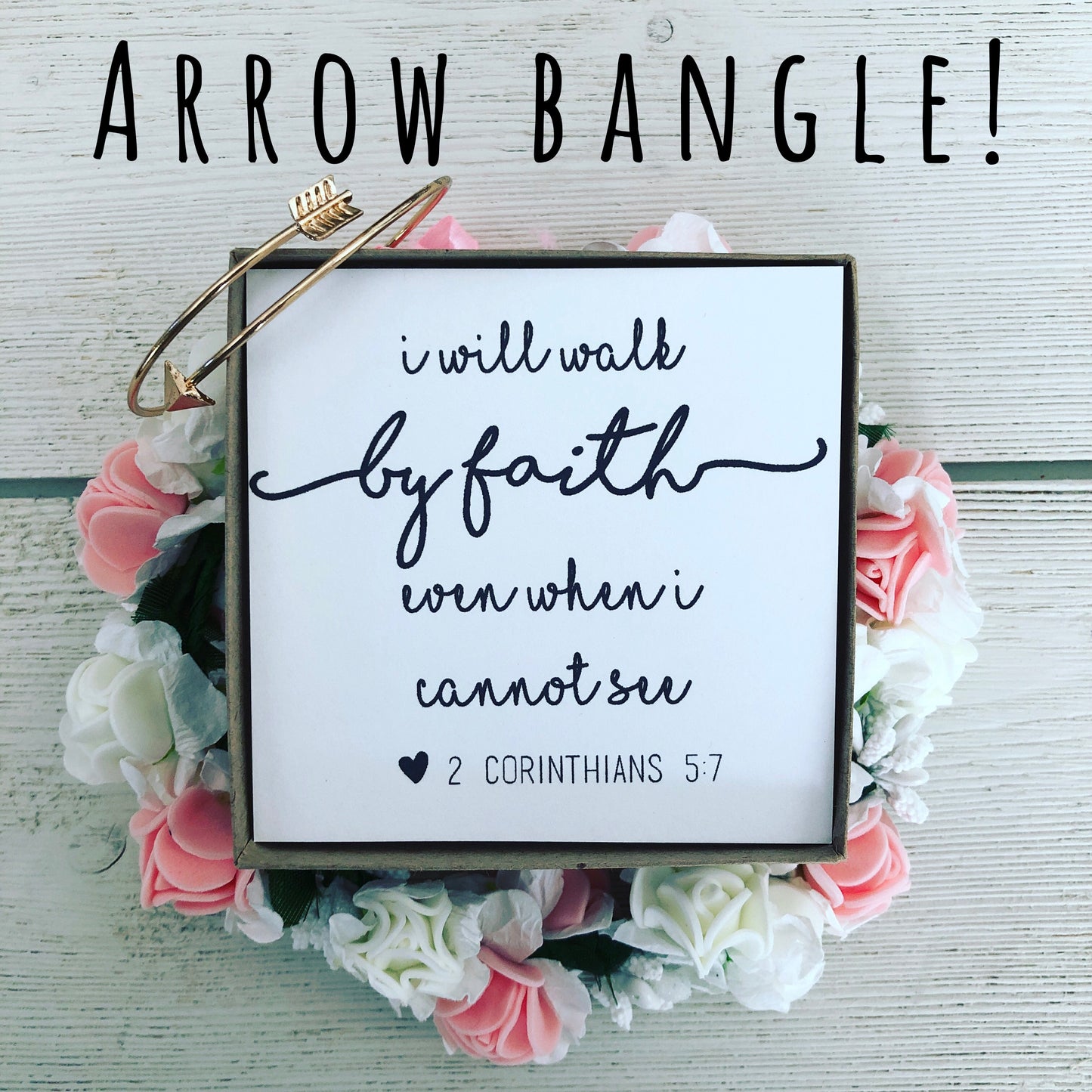 Bible Verse Arrow Bangle! Encouragement Gift