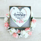 Best Friend Knot Bangle Floral Heart Card
