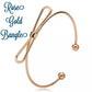 Rose Gold Bow Knot Bangles with Glitter Paper
